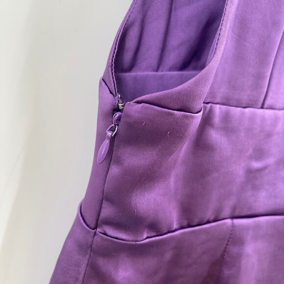 ENDLESS ROSE Dress Size Large NWT Boutique Ethel Purple Satin Cut Out Bodycon - Picture 10 of 16